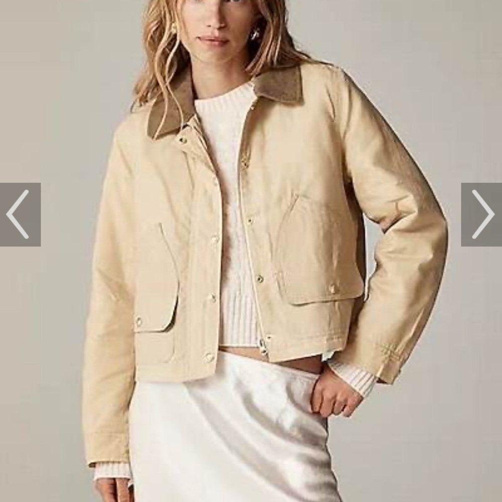 J. Crew Tan Khaki‎ Chore Jacket with Corduory Collar size XL NWT CC953